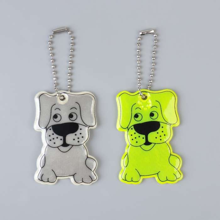 Reflective element dog 6*3.5 cm chain MIX