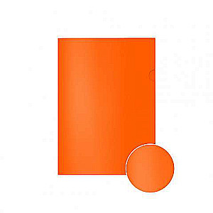Corner folder plastic ErichKrause® Glossy Neon, A4, semi-transparent, assorted
