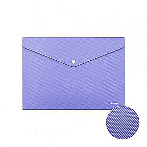Button Closure Envelope Folder Plastic ErichKrause® Diagonal Pastel, A4, Opaque, Assorted