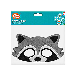 Felt Mask - Raccoon, size 18 x 9.5 cm