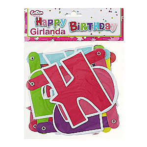 Happy Birthday Festive Garland - pink