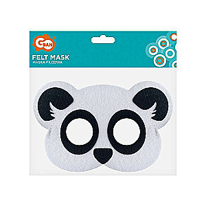 Felt mask - Panda, size 19 x 12 cm