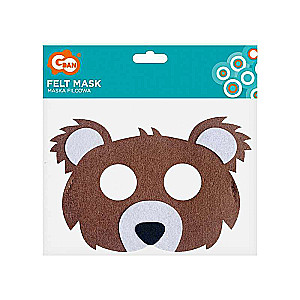 Felt mask - Bear, size 18 x 12 cm