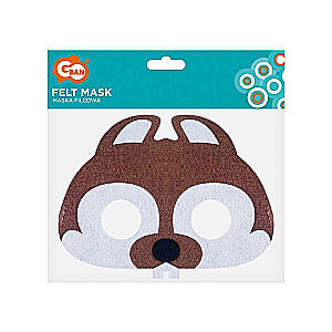 Felt mask - Beaver, size 17.5 x 13.5 cm