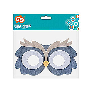 Felt mask - Owl, size 18 x 11 cm