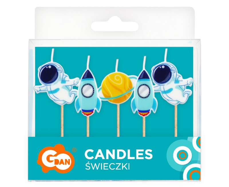 Space Candle Set, 5 pcs