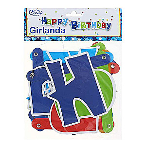Happy Birthday Garland - blue