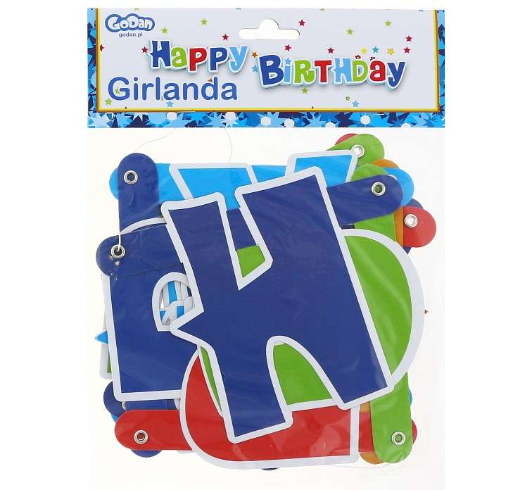 Happy Birthday Garland - blue