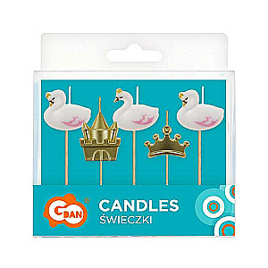 Swans Candle Set, 5 pcs