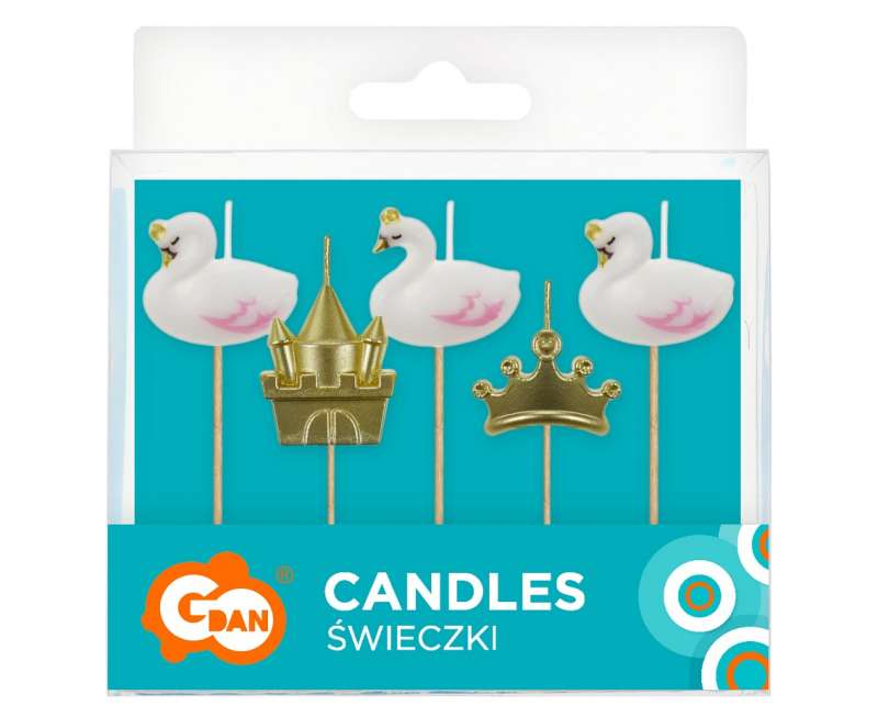 Swans Candle Set, 5 pcs