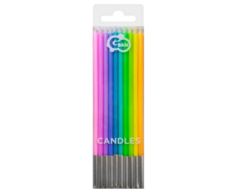 Set of Candles Pastels, size 14.5 cm, 10 pcs.