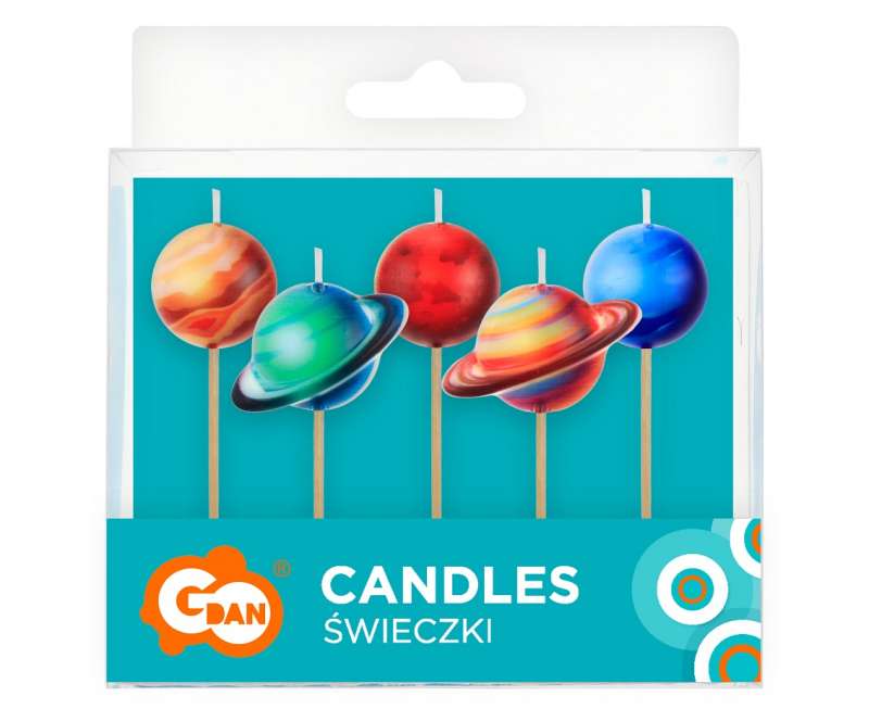 Planets Candle Set, 5 pcs
