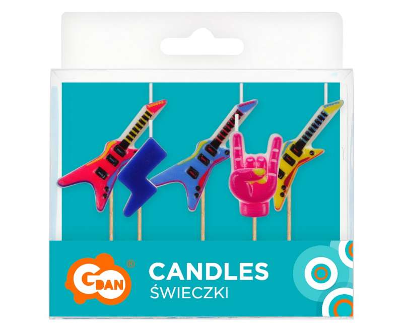 Guitars Candle Set, 5 pcs