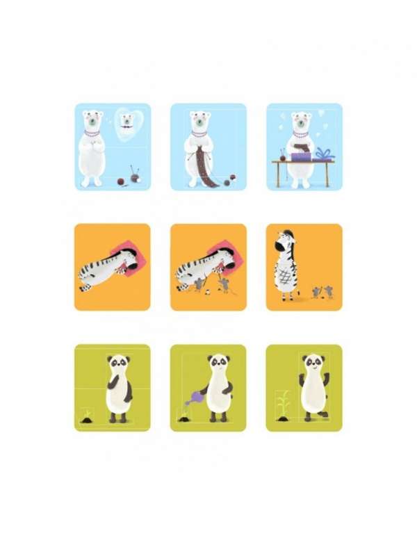 Board game Puzzle Trio. Living Emotions 30 Cards