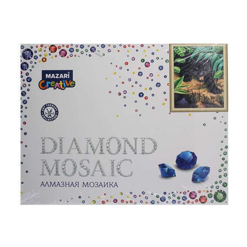 Diamond Mosaic 30x40 cm frame 33x43 cm BLACK PANTHER