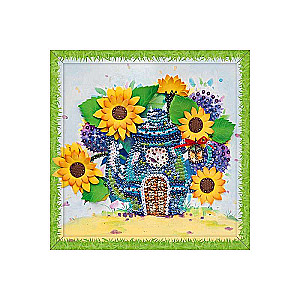 Creative Mosaic Set of Sequins Tea Party in Sunflowers 30 x 30 cm