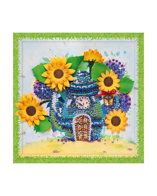 Creative Mosaic Set of Sequins Tea Party in Sunflowers 30 x 30 cm