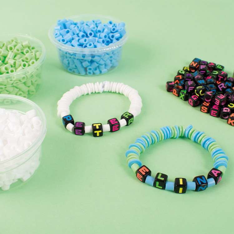 PLAYBOX Creative Set, Letter Beads Neon