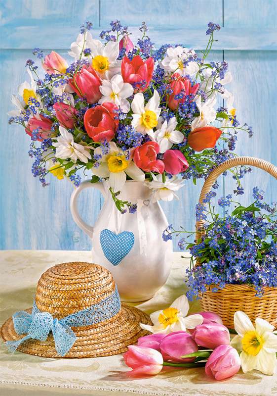 Puzzle Spring in Flower Pot 500 pcs