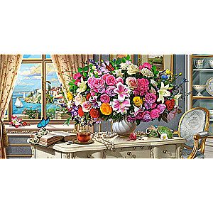Puzzle Summer Flowers and Cup of Tea 4000 pcs.