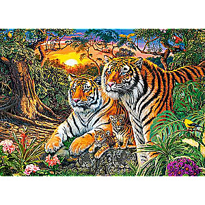 Puzzle Family of Tigers 180 pieces