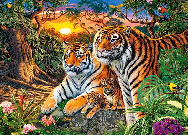 Puzzle Family of Tigers 180 pieces