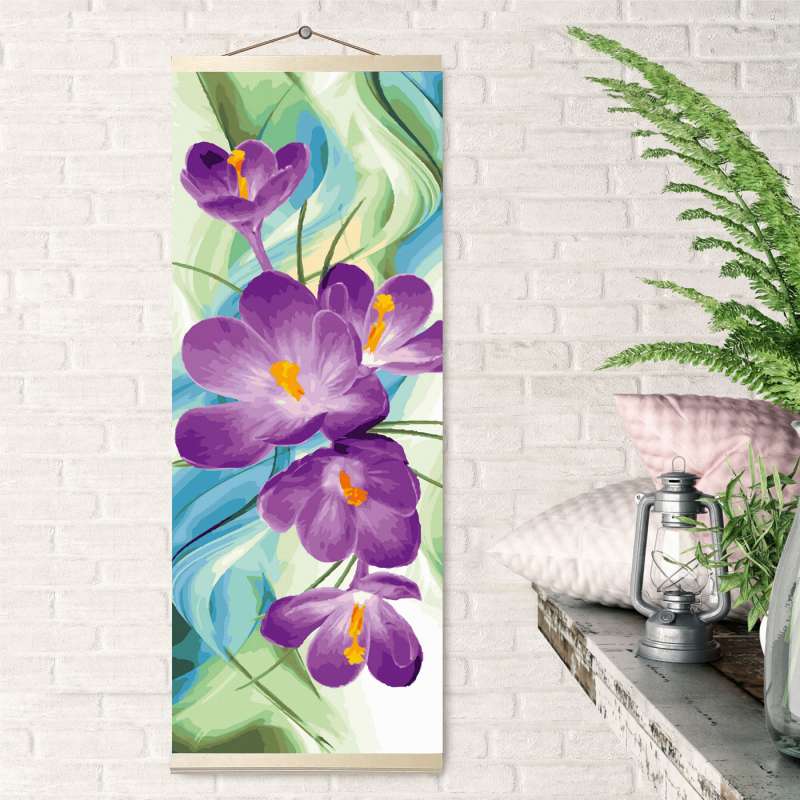Number Painting 35X90 Color Canvas PANNO. PURPLE CROCUS 32 colors