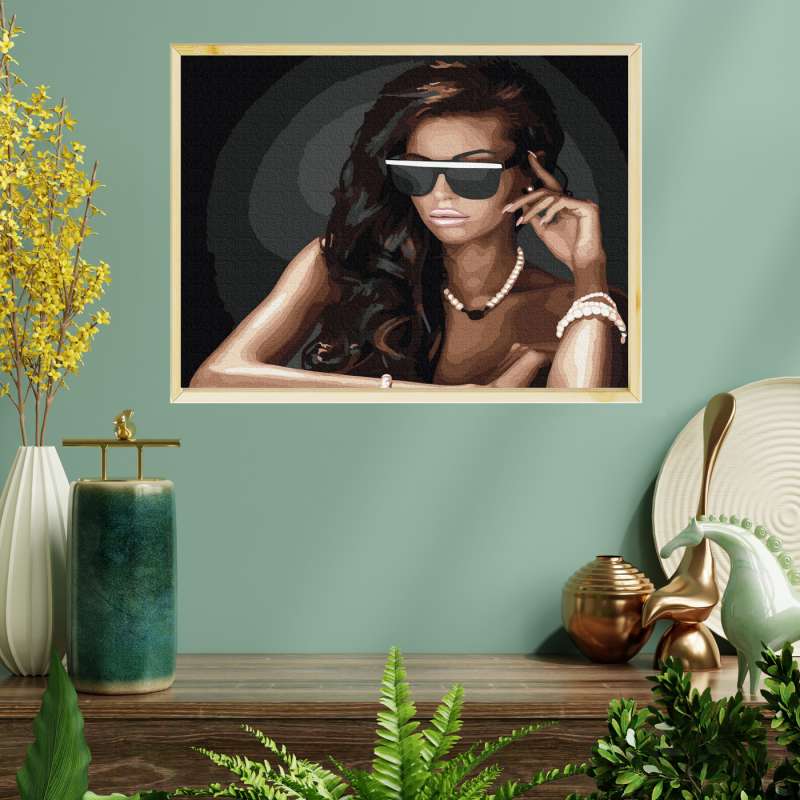 Paint by numbers 30x40 Color canvas GLAMOUR 23 colors 