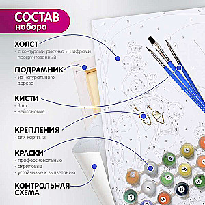 Painting by Numbers 30X30 ACCOMPANIMENT 20 colors