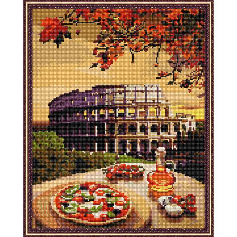 Teemanttallade mosaiik raamiga - Rooma. Colosseum, 50x40cm