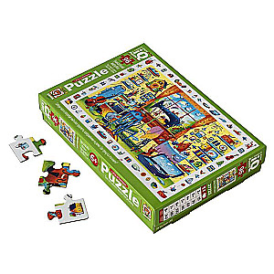 IQ Puzzle mit einem entwicklungsfördernden Spiel 96 Teile. Zu Besuch beim Schneider