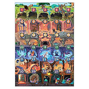 Board Game - Treasure Count. Mathematics in Two Counts