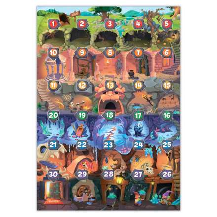 Board Game - Treasure Count. Mathematics in Two Counts