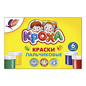 Pirkstu krāsas 6 krāsas (40 ml)