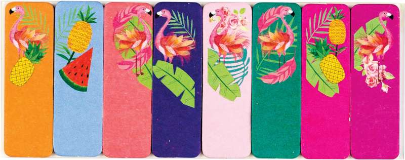 Sticky Notes-Index FLAMINGO, papier, 8 Farben, 50x15mm, 15 Blätter