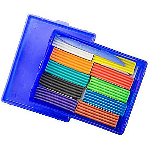 Plastiili Klassika 10 värvi plastikust konteineris