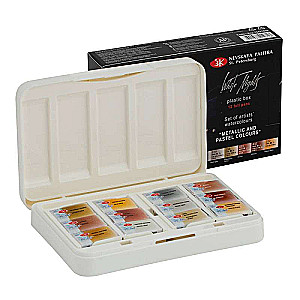 Watercolor Set Metallics and Pastel Colors, 12 pcs x 2.5 ml