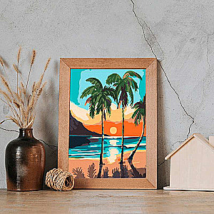 Paint by numbers - Palm Trees at Sunset