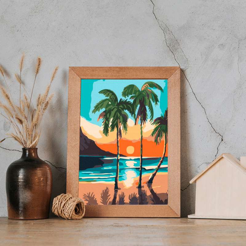 Paint by numbers - Palm Trees at Sunset