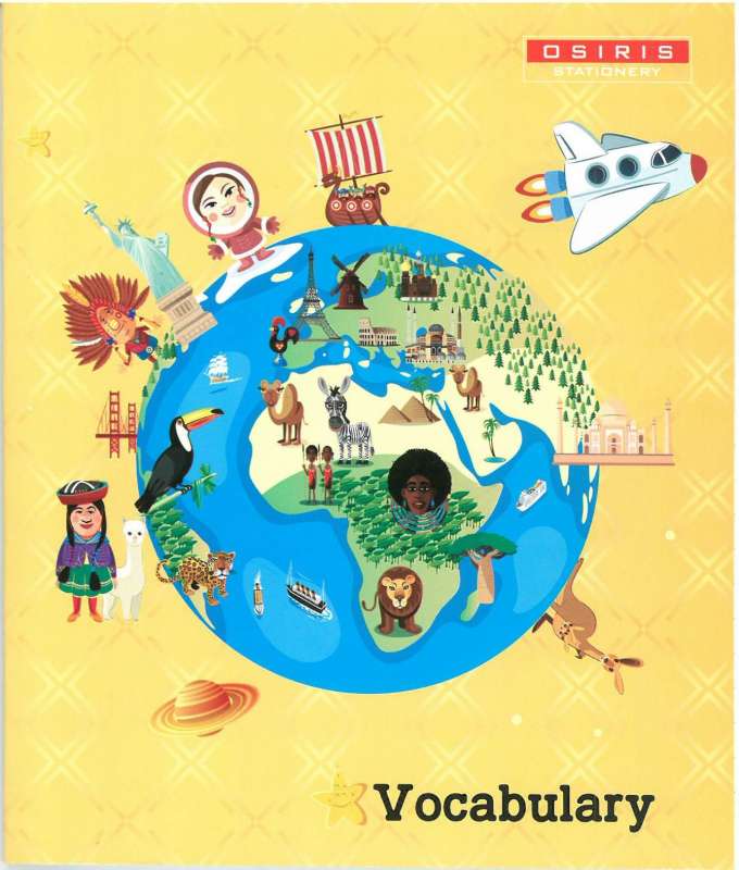Тетрадь-словарь 36 страниц, с двумя верт. линиями