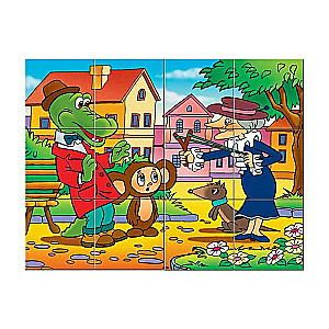 Кубики - Чебурашка, 12 штук 