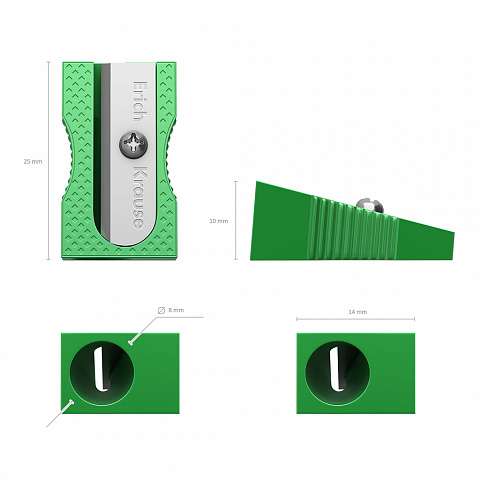 Metāla zīmuļu asināmais ErichKrause Ferro Color, korpusa krāsa assorti
