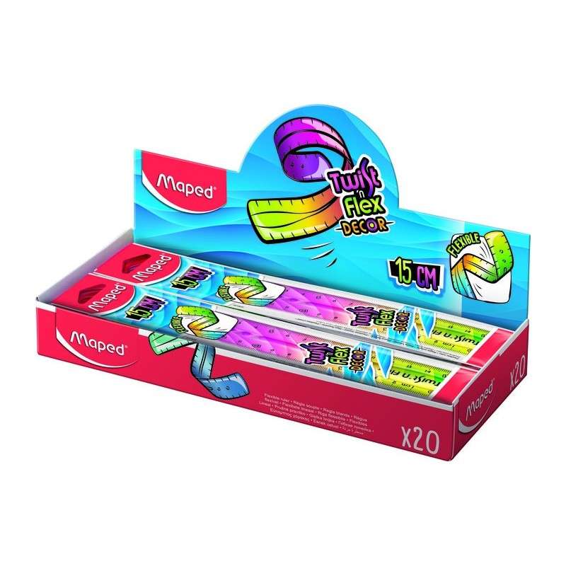 MAPED Twist'n Flex Ruler 15cm Decor