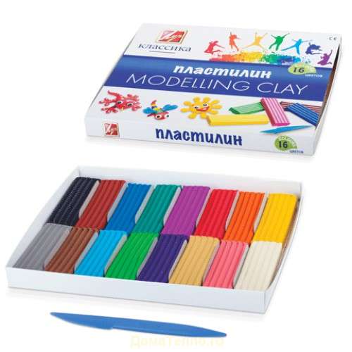 Пластилин Классика,16 цветов