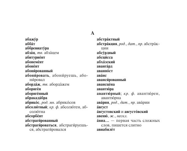 Orthographic Dictionary of the Russian Language