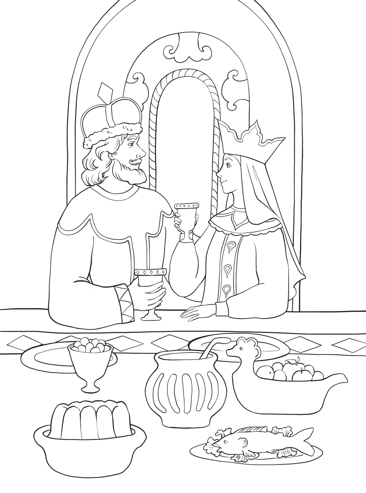 In Lukomorye. Coloring Book Inspired by the Tales of A. S. Pushkin