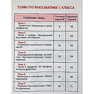 Development of Mathematical Abilities. 1st Grade