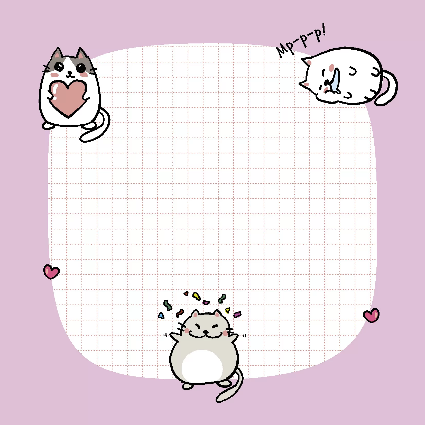 Notebook with Cats. Warm Cats Fulfill Dreams (blue)