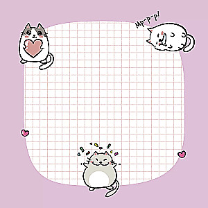 Notebook with Cats. Warm Cats Fulfill Dreams (blue)