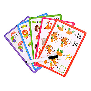 IQ Reusable cards with a marker. Chinese puzzles. Counting within 20